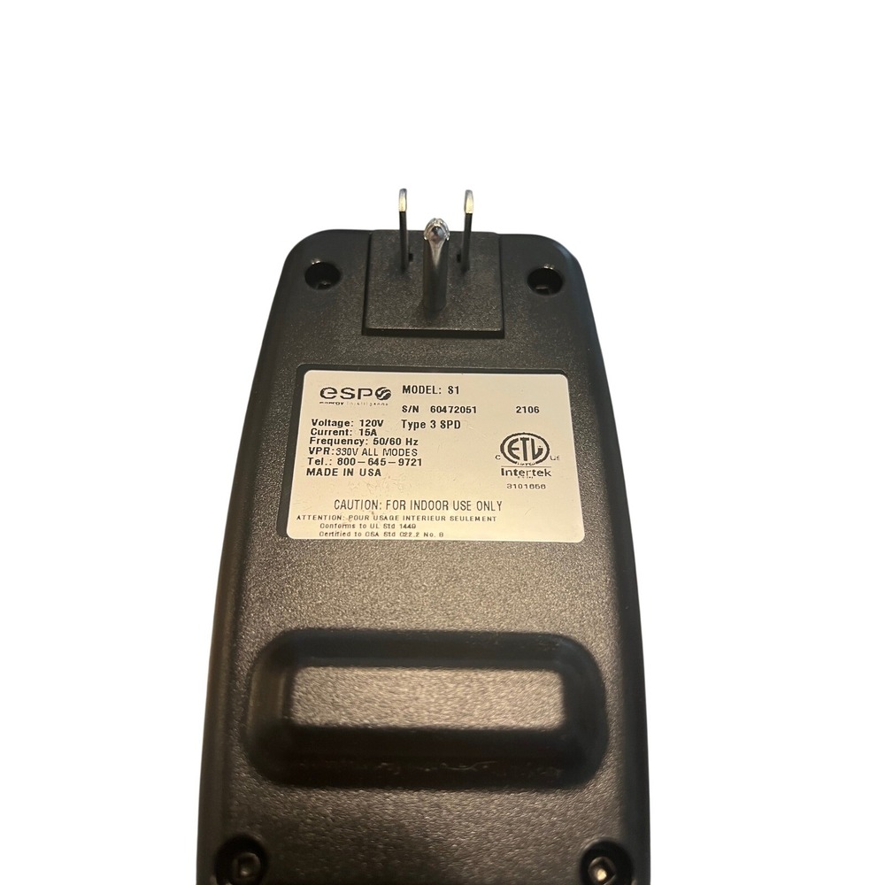 ESP Ametek S1 SurgeX Electronic Systems Protection 120V 15A Surge Protector SPD‎ - Picture 3 of 3